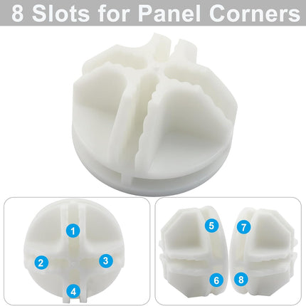 32 Pack White Plastic Cube Connectors, Wire Grid Cube ABS Connectors Modular Closet Storage Organizer, DIY Wire Shelves for Home/Office