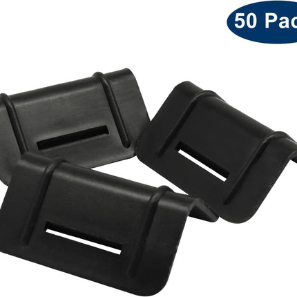 50 Pack Tie Down Edge Protectors, Plastic Corner Protectors Pallet Guard Cargo Strap Protectors, L Shaped Packing Clip for Packaging/Transportation