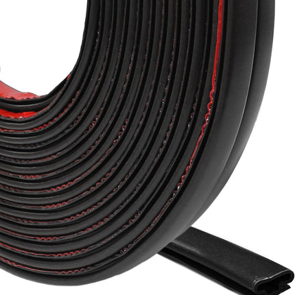 40 FT Rubber Weather Stripping Door Seal Strip Self-Adhesive D-Shape Door Weatherstripping Sealers for Doors Windows, Easy Cut to Size, Black