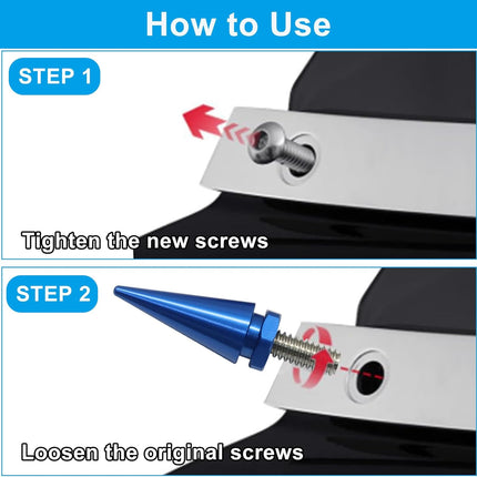Windshield Bolts Blue Fairing Bolts, Windscreen Screws Kit Compatible for Street Glide, Electra Glide, Ultra Classic, Ultra Limited, Tri Glide Models