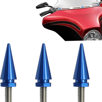 Windshield Bolts Blue Fairing Bolts, Windscreen Screws Kit Compatible for Street Glide, Electra Glide, Ultra Classic, Ultra Limited, Tri Glide Models