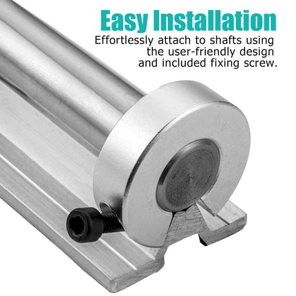 4 Pack SBR12 Linear Rail Shaft Stop Collars, Bore 12mm, OD 30mm, Thickness 10mm, Aluminum Alloy Clamp-On with Set Screw, Limit Rings for CNC and Linear Motion Systems