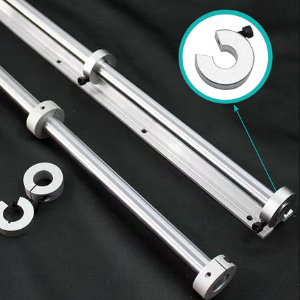 4 Pack SBR12 Linear Rail Shaft Stop Collars, Bore 12mm, OD 30mm, Thickness 10mm, Aluminum Alloy Clamp-On with Set Screw, Limit Rings for CNC and Linear Motion Systems