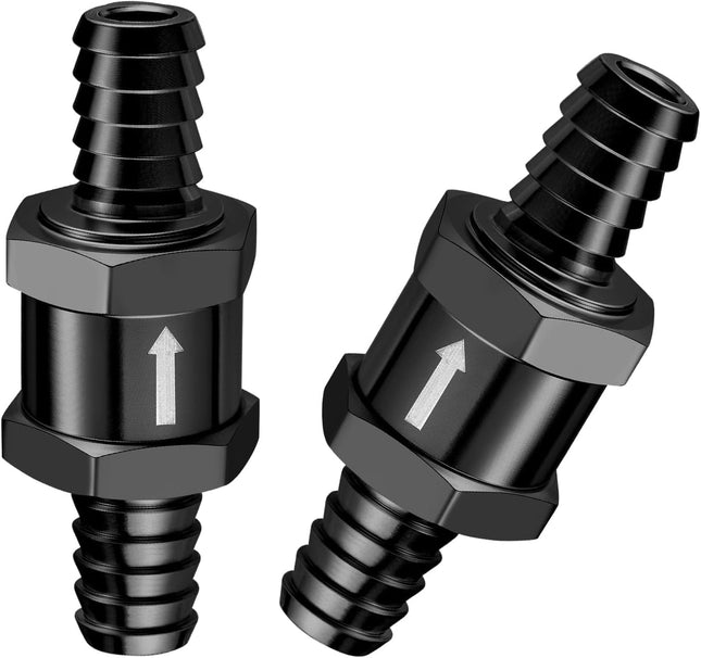 3/8 Fuel Check Valve One Way Inline Non Return Diesel Gasoline Black (10mm OD 2PCS) V1258-DP02-B-3877