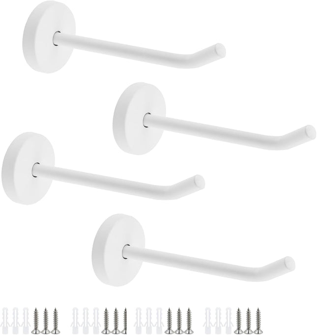 Coat Hook Towel Hooks Stainless Steel Heavy Duty Wall Hooks for Hanging Clothes Wall Mount in White