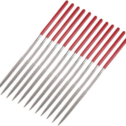 Triangle Diamond Needle Files 5.5"/140mm Length - 10pcs