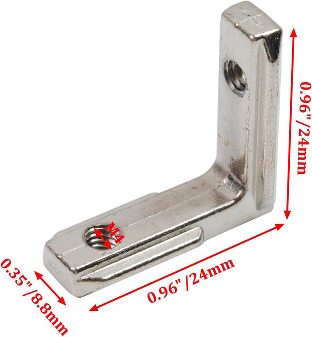 T Slot Inside Corner Brackets L-Shape Interior Corner Connector with Screws for 1515 Series Aluminum – product detail