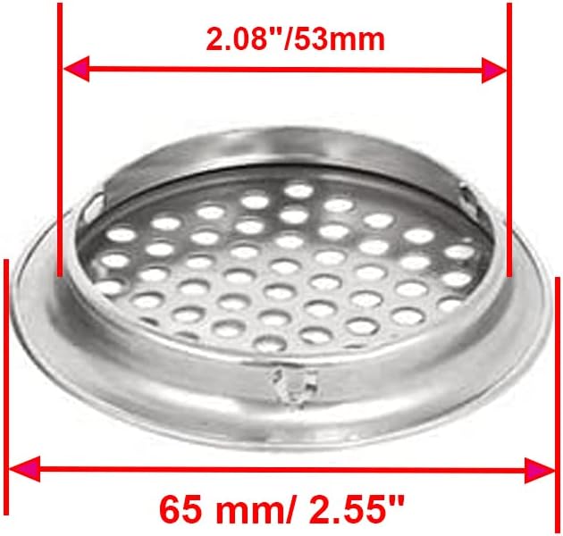 20pcs Soffit Vents 2.08 Mounting Dia Stainless Steel Round Air Vent Louver for Cabinet Bathroom Office – product detail