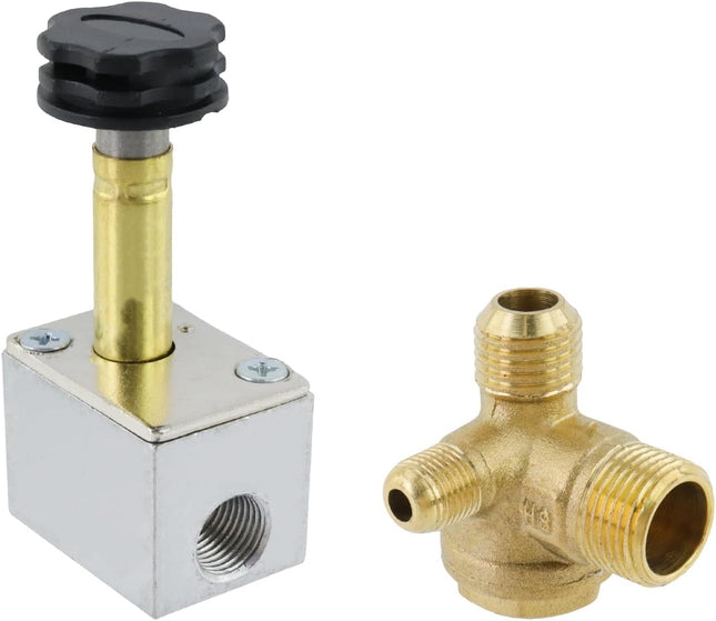 Electric Solenoid Air Valve Body Aluminum Power-Off Vent Exhaust Valves Body with 3 Way Valve for Air