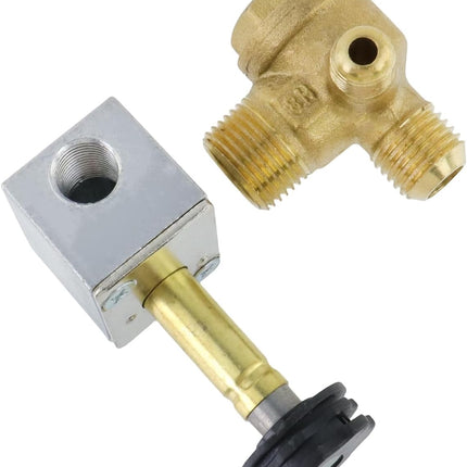 Electric Solenoid Air Valve Body Aluminum Power-Off Vent Exhaust Valves Body with 3 Way Valve for Air Compresspor