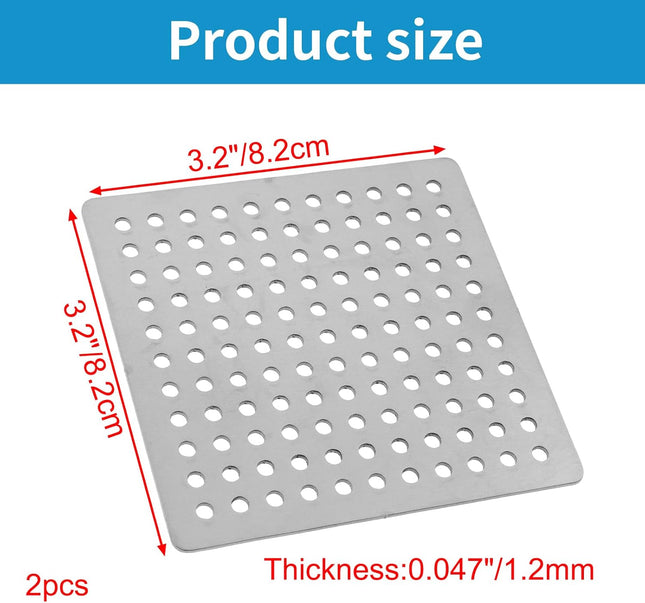 Square Drain Cover Grates 3.2 x 3.2 304 Stainless Steel Drainage Grate Cover Replacement Floor – product detail