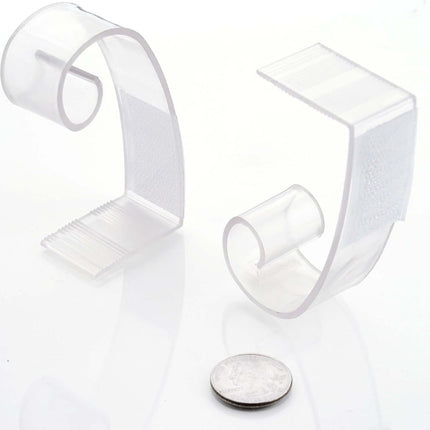 Efavormart 12 PCS Adjustable Clear Plastic Large Table Skirt Clips for Wedding Party Event Decoration - 3"