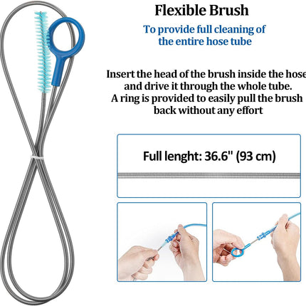 2 Set 8 in 1 Hydration Bladder Cleaning Kit Includes 3 Different Brushes and Drying Collapsible Bladder Frame, Water Reservoir Backpack Cleaning Kit