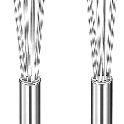 2 Pieces Stainless Steel Ball Whisk Wire Egg Whisk Set Kitchen for Cooking, Blending, Whisking, Beating, Stirring(10 Inch and 12 Inch)