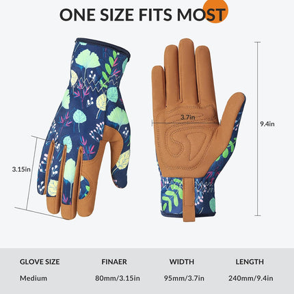 Gardening Gloves for Women, Breathable leather Garden Gloves with Grip, Thorn-Proof Puncture-Resistant Work Gloves