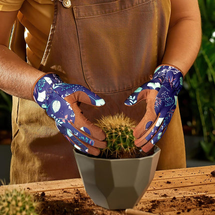 Gardening Gloves for Women, Breathable leather Garden Gloves with Grip, Thorn-Proof Puncture-Resistant Work Gloves