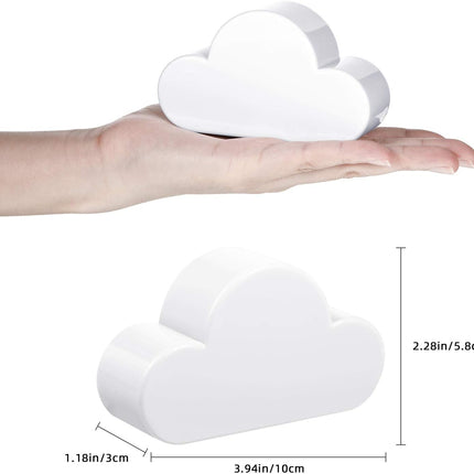 4 Pieces Cloud Magnetic Key Holder for Wall Key Rack Organizer Keychains Hooks with Adhesive for Door(White)