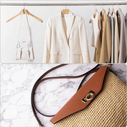 Purse Strap, Leather Adjustable Replacement Strap for Women's Crossbody Handbags Bag, 0.6" Wide, 41-51" Long (Beige)