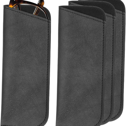 Soft Eyeglass Cases, Leather Sunglass Case Portable Glasses Pouch for Women Men Sunglasses Cases