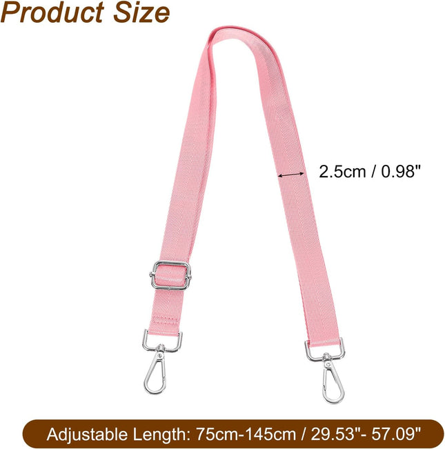 Wide Shoulder Strap 2.5cm Adjustable Purse Strap Replacement Crossbody Strap for Shoulder Bag Handbag Pink – product detail
