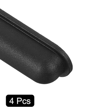 4Pcs Luggage Replacement Pads, Plastic Luggage Stand Feet Stud, Suitcase and Travel Gear Bottom Side Accessories with Self-Tapping Screws, Black (57x24x15mm)
