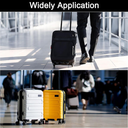 4Pcs Luggage Replacement Pads, Plastic Luggage Stand Feet Stud, Suitcase and Travel Gear Bottom Side Accessories with Self-Tapping Screws, Black (57x24x15mm)