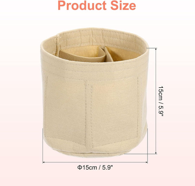 Purse Organizer Insert Portable Felt Organizer Bags Round Multiple Compartments Purse Liner for – product detail