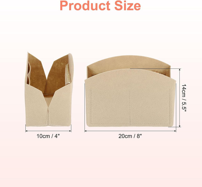 Purse Organizer Insert Portable Felt Organizer Bags with Metal Zipper Multiple Compartments Purse – product detail