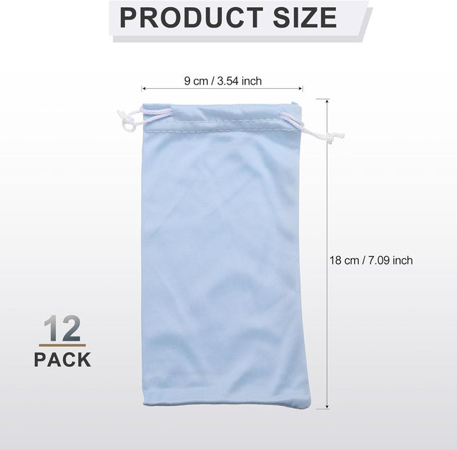 Microfiber Eyeglass Cases Glasses Sunglasses Storage Bag with Drawstring Soft Glasses Pouch Travel for – product detail