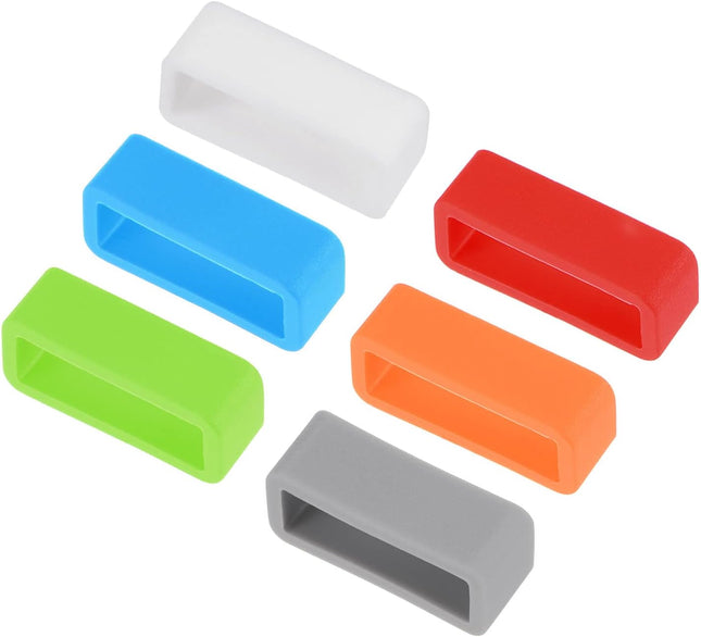 Watch Band Strap Loops 18mm Width Rubber Fastener Rings Silicone Watch Holder Retainers for Watch Band Mix