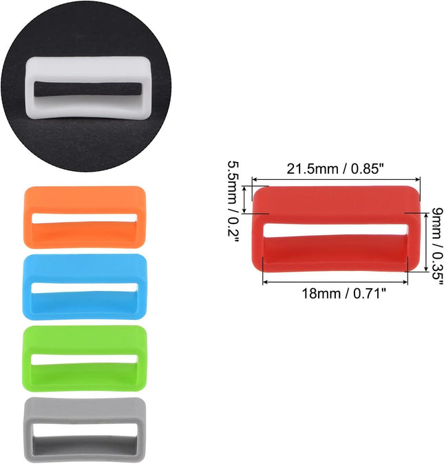 Watch Band Strap Loops 18mm Width Rubber Fastener Rings Silicone Watch Holder Retainers for Watch Band Mix – product detail