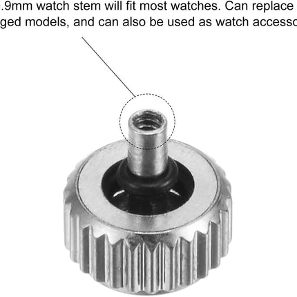 Watch Crown SUS304 w Head Long Stem