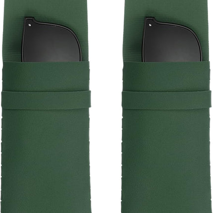 Soft Glasses Case, Leather Eyeglass Case, Portable Glasses Pouch Eyewear Holder with Flap Closure for Women Men