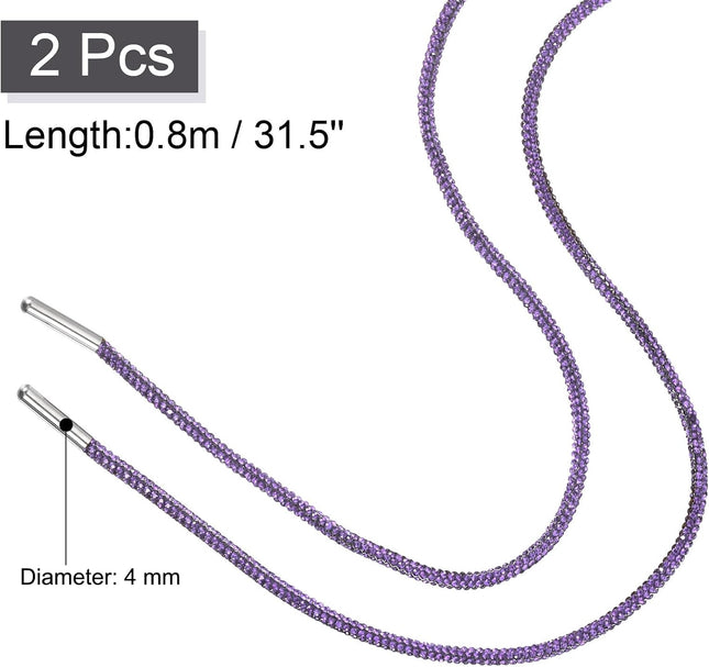 Rhinestone Shoe Lace Bling Glittered Ropes Drawstring Cords Replacement for Sweatpants Hoodie – product detail