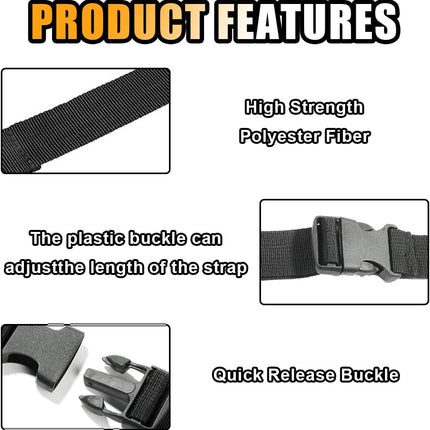 Battery Box Strap - Adjustable Buckle, Auto & Trailer Hold Down Strap - 2 PCS Pack (39 Inch, Quick Release)