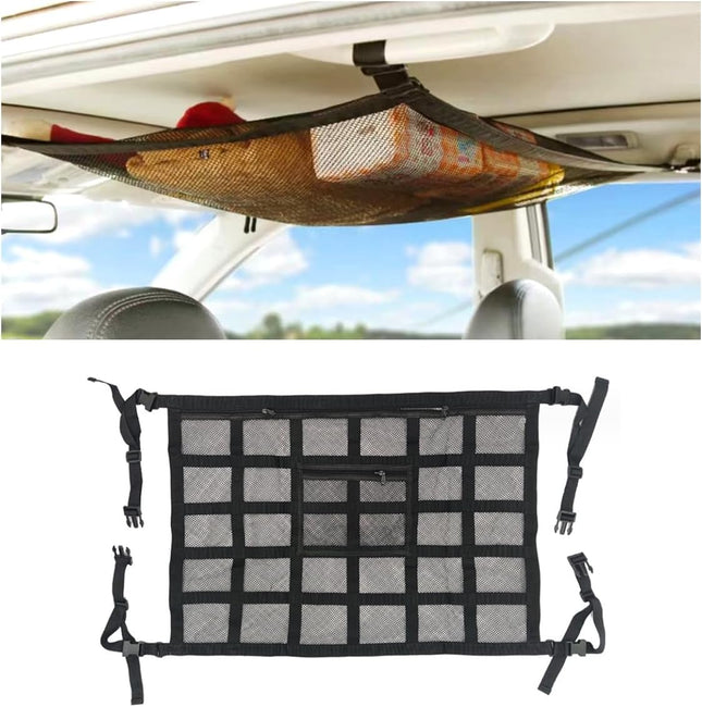 Car Ceiling Cargo Net Pocket 30 x 21.2 Droop Less Car Storage Organizer Strengthen Load V1258-DP02-B-4135