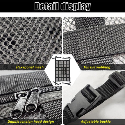 Car Ceiling Cargo Net Pocket, 30" x 21.2", Droop Less Car Storage Organizer, Strengthen Load Bearing Double Layer Mesh Organizer, SUV, Trucks, Camping, Road Trip Essentials