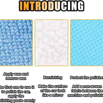 20PCS Car Polisher Pad Bonnets, 7 to 8 Inch Car Orbital Buffer Polisher Pad Bonnet, 12*Microfiber Bonnets, 4*Non-Woven Buffing Bonnet + 2*Woollen