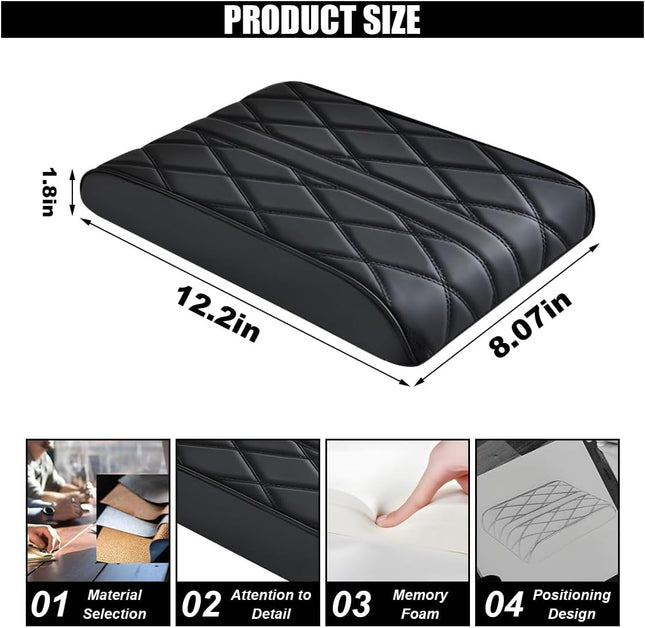 Car Center Console Cover Pad Leather Auto Console Arm Rest Cover Waterproof Car Armrest Seat – product detail