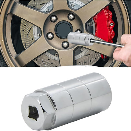 Oil Pressure Switch Socket, 1 1/16" Socket Switch Fits 3/8" Drive or 1 1/8" Hex Wrench, Accepts Oil Pressure Sending Units Up to 2 5/8'' Long, Suitable for Most Car Models (Silver)