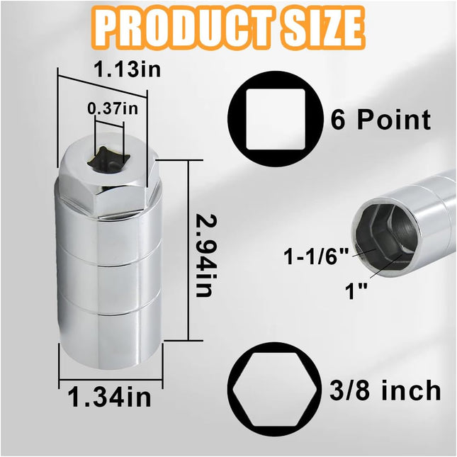 Oil Pressure Switch Socket 1 1/16 Socket Switch Fits 3/8 Drive or 1 1/8 Hex Wrench – product detail
