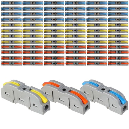 Lever Wire Connectors Kit 34PCS Quick Connect Wire Splice Conductor Compact Connectors Inline Wiring Splices Terminals