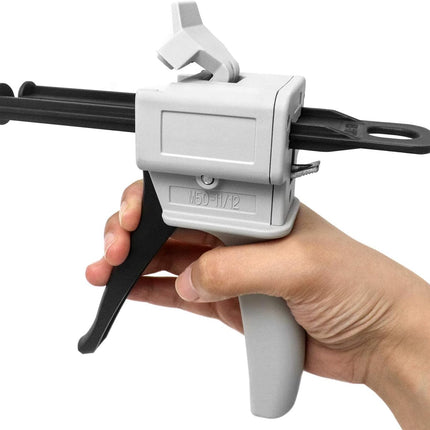 50ml Dual Cartridge Dispensing Gun – Adjustable 1:1 & 1:2 Ratio Manual Applicator for Epoxy, Resin, Sealant
