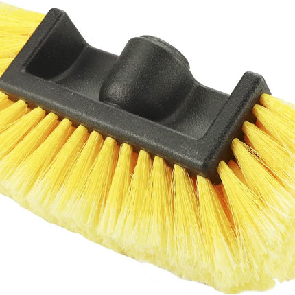 10in Car Wash Brush Head with Soft Bristle, for Cleaning Decks, Trucks, Car, RV, Boats, Home Siding, Camper, Yellow