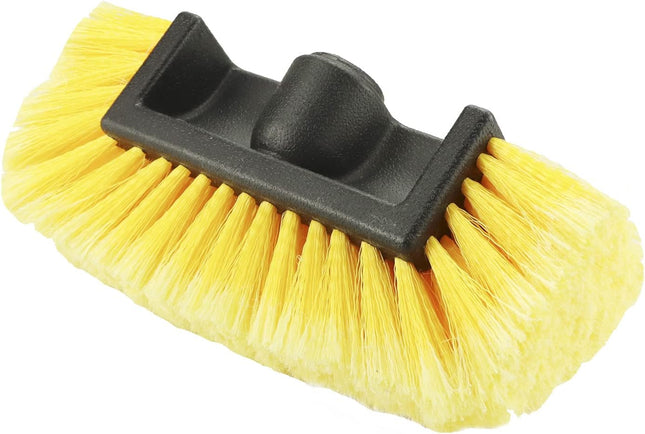 10in Car Wash Brush Head with Soft Bristle for Cleaning Decks Trucks Car RV Boats Home Siding Camper Yellow