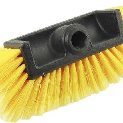 10in Car Wash Brush Head with Soft Bristle, for Cleaning Decks, Trucks, Car, RV, Boats, Home Siding, Camper, Yellow