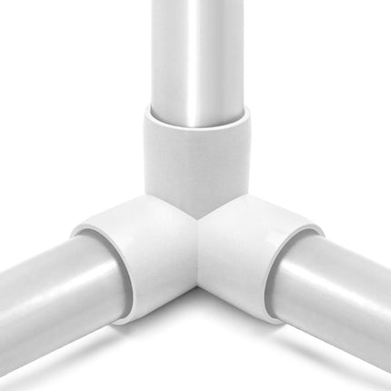 3 Way 1/2" Tee PVC Fitting Elbow,12Pack PVC Fitting Connector,Furniture Grade, for Building Furniture and PVC Structures, White