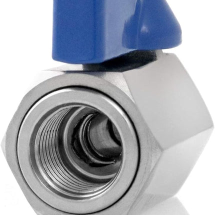 Mini Ball Valve, 2 Pack 1/4" NPT Thread Female and Male 304 Stainless Steel Shut-Off Valves