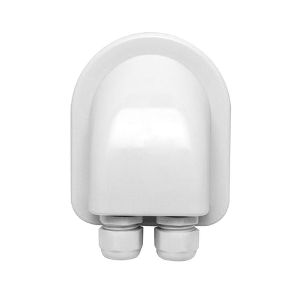 2 Pcs IP68 Waterproof ABS Solar Double Cable Entry Gland-Weather Resistant Dual Cable Entry Housing for Solar Panels of RV, Caravan and Marine, White