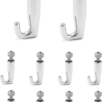 Art Gallery Display Wire Rope Hanger Hooks, 10 Pack Adjustable Metal Hooks Fit 2.0mm Steel Cables Wire Rope, Gallery Picture Hanging System